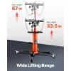VEVOR Transmission Jack,1/2Ton/1100lbs Capacity Hydraulic Telescopic Transmission Jack, 2-Stage with Foot Pedal, 360° Swivel Wheel, Garage/Shop Lift Hoist, Orange