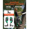 VEVOR Tree Climbing Spikes Set, 1 Pair Height-Adjustable Climbing Spurs with Security Harness and Utility Rope, 350lbs Load Capacity Tree Climbing Gear, Arborist Equipment for Climbers, Fruit Picking(Green)