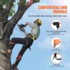 VEVOR Tree Climbing Spikes Set, 1 Pair Height-Adjustable Climbing Spurs with Security Harness and Utility Rope, 350lbs Load Capacity Tree Climbing Gear, Arborist Equipment for Climbers, Fruit Picking(Orange)