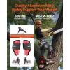 VEVOR Tree Climbing Spikes Set, 1 Pair Height-Adjustable Climbing Spurs with Security Harness and Utility Rope, 350lbs Load Capacity Tree Climbing Gear, Arborist Equipment for Climbers, Fruit Picking(Red)