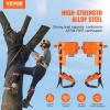 VEVOR Tree Climbing Spikes Set, 1 Pair Height-Adjustable Climbing Spurs with Security Harness and Utility Rope, 350lbs Load Capacity Tree Climbing Gear, Arborist Equipment for Climbers, Fruit Picking(Orange)