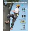 VEVOR Tree Climbing Spikes Set, 1 Pair Height-Adjustable Climbing Spurs with Security Harness and Utility Rope, 350lbs Load Capacity Tree Climbing Gear, Arborist Equipment for Climbers, Fruit Picking(Green)