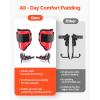 VEVOR Tree Climbing Spikes Set, 1 Pair Height-Adjustable Climbing Spurs with Security Harness and Utility Rope, 350lbs Load Capacity Tree Climbing Gear, Arborist Equipment for Climbers, Fruit Picking(Red)