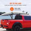 VEVOR Truck Rack, 19-34inch Extendable Truck Ladder Rack, 38.6″-43.6″ Adjustable Height, 250 lbs Capacity Steel Ladder Rack for Truck, Heavy Duty Truck Bed Rack for Kayak, Surfboard, Lumber, Ladder(Ladder Rack)