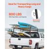 VEVOR Truck Rack, 19-34inch Extendable Truck Ladder Rack, 38.6″-43.6″ Adjustable Height, 250 lbs Capacity Steel Ladder Rack for Truck, Heavy Duty Truck Bed Rack for Kayak, Surfboard, Lumber, Ladder(Drilling)