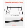 VEVOR Truck Rack, 19-34inch Extendable Truck Ladder Rack, 38.6″-43.6″ Adjustable Height, 250 lbs Capacity Steel Ladder Rack for Truck, Heavy Duty Truck Bed Rack for Kayak, Surfboard, Lumber, Ladder(Drilling)