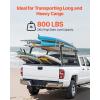 VEVOR Truck Rack, 800 lbs Capacity, 71″x32″ Aluminum Ladder Rack for Truck with 8 Non-Drilling C-Clamps, Heavy Duty Truck Bed Rack Two-Bar Set for Kayak, Surfboard, Lumber, Ladder(With Side Panels)