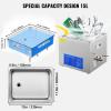 VEVOR Ultrasonic Professional Cleaner, 30 L Ultrasound Jewelry Cleaner with Digital Timer & Heater, Stainless Steel Industrial Sonic Cleaner 40kHz for Glasses, Watches, Rings, Small Parts(15L)