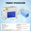 VEVOR Ultrasonic Professional Cleaner, 30 L Ultrasound Jewelry Cleaner with Digital Timer & Heater, Stainless Steel Industrial Sonic Cleaner 40kHz for Glasses, Watches, Rings, Small Parts(6L)