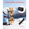 VEVOR Universal Car Roof Rack – Fit Most Crossbars, Carry up to 6 Pairs of Skis or 4 Snowboards, Aluminum Snowboard Ski Rack with Lock & Rubber Padding(Rear Rack (Fold-1))