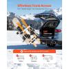 VEVOR Universal Car Roof Rack – Fit Most Crossbars, Carry up to 6 Pairs of Skis or 4 Snowboards, Aluminum Snowboard Ski Rack with Lock & Rubber Padding(Rear Rack (Fold-4))