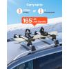 VEVOR Universal Car Roof Rack – Fit Most Crossbars, Carry up to 6 Pairs of Skis or 4 Snowboards, Aluminum Snowboard Ski Rack with Lock & Rubber Padding(Roof Rack (Full))