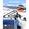VEVOR Universal Car Roof Rack – Fit Most Crossbars, Carry up to 6 Pairs of Skis or 4 Snowboards, Aluminum Snowboard Ski Rack with Lock & Rubber Padding(Roof Rack (T-Style  Rails))