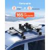 VEVOR Universal Car Roof Rack – Fit Most Crossbars, Carry up to 6 Pairs of Skis or 4 Snowboards, Aluminum Snowboard Ski Rack with Lock & Rubber Padding(Roof Rack (Universal))