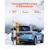 VEVOR Universal Car Roof Rack – Fit Most Crossbars, Carry up to 6 Pairs of Skis or 4 Snowboards, Aluminum Snowboard Ski Rack with Lock & Rubber Padding(Rear Rack (Fold-1))