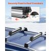 VEVOR Universal Car Roof Rack – Fit Most Crossbars, Carry up to 6 Pairs of Skis or 4 Snowboards, Aluminum Snowboard Ski Rack with Lock & Rubber Padding(Roof Rack (T-Style))