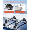 VEVOR Universal Car Roof Rack – Fit Most Crossbars, Carry up to 6 Pairs of Skis or 4 Snowboards, Aluminum Snowboard Ski Rack with Lock & Rubber Padding(Roof Rack (Universal))