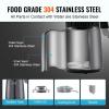 VEVOR Water Distiller, 4L/ 1.05 Gallon Pure Water Distilling for Home Countertop, 750W Distilled Water Maker, 304 Stainless Steel Interior Stiller Water Making Machine to Make Clean Water, Black(Grey)
