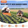 VEVOR Weed Barrier Landscape Fabric, 3×300 FT Heavy Duty Garden Weed Fabric, 3.2Oz Woven Weed Control Fabric, Weed Blocker Mat, Easy Setup, Durable PP Gardening Fabric for Driveway Ground Cover, Black