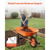 VEVOR Wheelbarrow Cart, 5 Cu. Ft. Load & 397 lbs Capacity, 2 Wheels Garden Dump Cart, Garden Wagon with Handle & 10″ Wide Track Wheels, Easy Loading Utility Yard Cart & Wagons for Outdoor Lawn Yard(5 Cu. Ft. Load & 265 lbs)