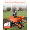 VEVOR Wheelbarrow Cart, 5 Cu. Ft. Load & 397 lbs Capacity, 2 Wheels Garden Dump Cart, Garden Wagon with Handle & 10″ Wide Track Wheels, Easy Loading Utility Yard Cart & Wagons for Outdoor Lawn Yard(6 Cu. Ft. Load & 330 lbs)