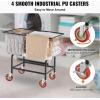 VEVOR Wire Laundry Cart, 2.8Bushel Wire Laundry Basket with Wheels, 26.7”x21.7”x26.4” Commercial Basket Cart, Steel Frame with Chrome Finish, 4″ Casters(2.8 Bushel–26.7”x21.7”x26.4”)