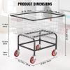 VEVOR Wire Laundry Cart, 2.8Bushel Wire Laundry Basket with Wheels, 26.7”x21.7”x26.4” Commercial Basket Cart, Steel Frame with Chrome Finish, 4″ Casters(2.8 Bushel–26.7”x21.7”x26.4”)