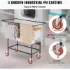 VEVOR Wire Laundry Cart, 2.8Bushel Wire Laundry Basket with Wheels, 26.7”x21.7”x26.4” Commercial Basket Cart, Steel Frame with Chrome Finish, 4″ Casters(3.8 Bushel–32.5”x21.3”x29.9”)