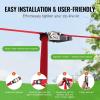 VEVOR Zip line Kits for Backyard，160ft Zip line Kit for Kids and Adult Up to 330 lb, Included Swing Seat, Ziplines Brake, and Steel Trolley, Outdoor Playground Equipment(Red-65 ft)