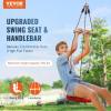 VEVOR Zip line Kits for Backyard，160ft Zip line Kit for Kids and Adult Up to 330 lb, Included Swing Seat, Ziplines Brake, and Steel Trolley, Outdoor Playground Equipment(Red-65 ft)