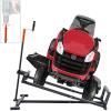 Happybuy Ride on Lawn Mower Lift Jack, 880 Lbs Weight Capacity, Telescopic Maintenance Jack with Crank Handle & Power Tool Handle, Black