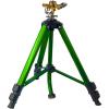 Impact Sprinkler on Tripod Base, Tripod Sprinklers with Brass Head, 360 Degree Large Area Irrigation with Extension Legs Flip Locks, Heavy Duty 3/4″ Connector for Lawn Yard Garden(1)