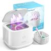 Ultrasonic Retainer Cleaner, Phniti 48kHz Professional Ultrasonic Cleaner Machine for Retainers, Jewelry, Dentures, Mouth Guard, Aligner, Toothbrush Heads, 13OZ Portable Dental Cleaning-White