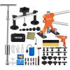 VEVOR 117 PCS Dent Removal Kit, Paintless Dent Repair Kit with Golden Lifter, Bridge Puller, Slide Hammer T-bar Dent Puller, Suction Cup Dent Puller for Auto Body Dents, Hail Damage, Door Ding(73PCS)