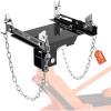 VEVOR 1/2Ton/1100lbs Capacity Hydraulic Transmission Jack, Car & Truck Compatible, 33.5-67 Inch Lift Range, 2-Stage Jack Stand with Foot Pedal, 360 Swivel Wheel, Red(Adapter)