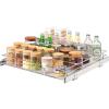 VEVOR 15.5″ Wx21 Dx3.5 H Pull Out Cabinet Organizer, Heavy Duty Slide Out Pantry Shelves, Chrome-Plated Steel Roll Out Drawers, Storage for Home Under Sink, 17″ Wx22 Dx7 H Install Size for Cabinet(21.5″ Wx21″D)