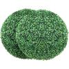 VEVOR 2 Pcs 20” Artificial Plant Topiary Ball, Faux Boxwood Balls with 2 LED Light String, All-Year Green Faux Plant Decorative Balls for Backyard, Balcony,Garden, Wedding and Home Décor(16 Inch-ball)