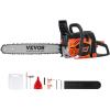 VEVOR 20inch 62CC Gas Powered Chainsaw, 3.8 HP 2 Stroke Engine Gas Power Chainsaws with Non-Slip Handle, Gas Chainsaws with Dual Fuel Tanks, For Wood Cutting, Tree Trimming, and Land Clearing(52CC 18inch)