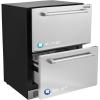 VEVOR 24″ Undercounter Refrigerator, 2 Drawer Wine Refrigerator with Different Temperature, 4.87 Cu.ft. Capacity, Waterproof Indoor and Outdoor Under Counter Drawer Fridge for Home and Commercial Use