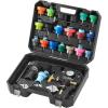 VEVOR 28 pcs Universal Radiator Pressure Tester Kit, Coolant Pressure Tester Kit with Manual Pump and Color-Coded Test Caps, Coolant Vacuum Refill kit for Cars Motorcycles Trucks Cooling System(28pcs)