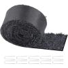 VEVOR 2-Pack Recycled Rubber Mulch Mat 120 x 4.5 in,Permanent Rubber Mulch for Landscaping, Black Mulch Garden Edging Border for Plants,Vegetables & Flower Garden Barrier(120 x 4.5 in)