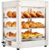 VEVOR 3-Tier Commercial Food Warmer Display, 800W Food Display Warmer with Light to Enhance Food Display, 86℉~185℉ Temperature Control, 90L Large Capacity for Hamburger, Pizza, Bread, Fried Chicken(3-Tier-36Qt)
