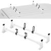 VEVOR 54″ Van Roof Ladder Racks, 600 lbs Capacity Heavy-Duty Steel Roof Racks for Van, Drilling Racks with Straps, Fit for Ford Transit 150, 250, 350, 2015-2022, 2 Bars(White)