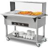 VEVOR 5-Pan Commercial Food Warmer, 5 x 20.6QT Electric Steam Table, 3750W Professional Buffet Catering Food Warmer with Acrylic Sneeze Guard, Food Grade Stainless Steel Server for Party Restaurant(3 Pot with Guard)