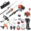 VEVOR 5-in-1 26cc 2 Cycle Gas Powered Dual Sided Hedge Trimmer, Weed Eater, String Trimmer, Edger, Pole Saw Chainsaw Pruner with EPA, CE and EMC Certification(26cc 5-in-1 Gas Hedge Trimmer  Weed Eater  String Trimmer  Brush Cutter  Edger  Pole Saw Chainsaw Pruner)