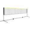 VEVOR Badminton Net, Height Adjustable Volleyball Net, Wide Foldable Pickleball Net, Portable Easy Setup Tennis Net Set with Poles, Stand and Carry Bag, for Kids Backyard Game Indoor Outdoor Use(17ft)