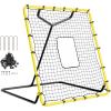 VEVOR Baseball and Softball Rebounder Net, PitchBack Baseball Pitching Nest, 3-Way Baseball, Softball Pitchback Net, Fielding Trainer, Bounce Back Net for Fielding/Throwing Practice(4X4.5 FT)