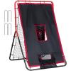 VEVOR Baseball and Softball Rebounder Net, PitchBack Baseball Pitching Net, Volleyball Pitch Return Trainer Rebound Net with Pitching Target, All Angle Fielding Rebound Net for Grounders Pop Flies(3X4.5FT(upgraded 2IN1))