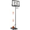 VEVOR Basketball Hoop 44 48 50 54 Inchs, 4.4-10 FT Height Adjustable Basketball Portable Hoop & Goal, Basketballs Hoop Outdoor, PC Backboard for Kids, Adults, Basketball Court, Schools, Parks(44″)
