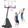 VEVOR Basketball Hoop 44 48 50 54 Inchs, 4.4-10 FT Height Adjustable Basketball Portable Hoop & Goal, Basketballs Hoop Outdoor, PC Backboard for Kids, Adults, Basketball Court, Schools, Parks(48″-Rebound Board)